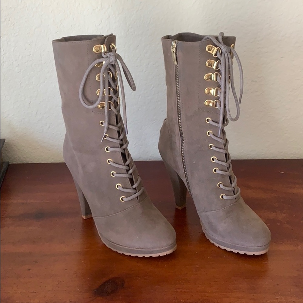 Collin Stuart lace up boots brown/ taupe